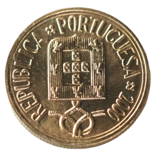 2000 Portugal 1 Escudo Coin Obverse View
