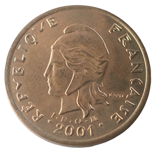 100 Francs 2001 New Caledonia Coin MS65-67
