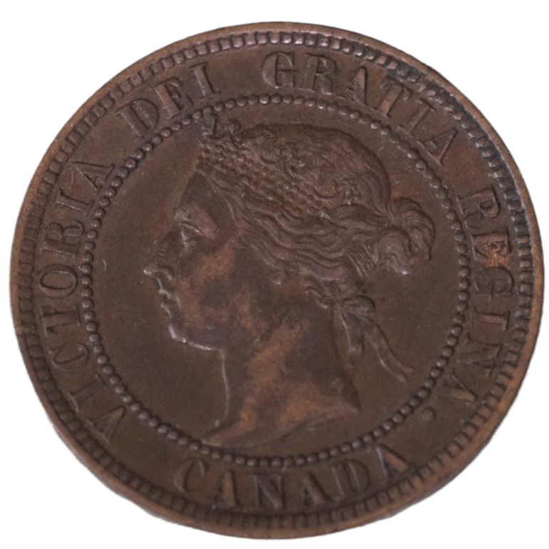 1901 Canadian Large Cent Coin featuring Queen Victoria