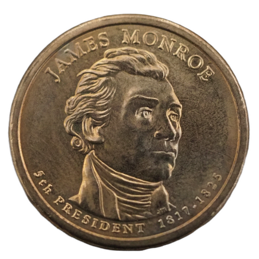 1817-1825 James Monroe, Louisiana 5th President, Presidential Dollars Coin
1817-1825 USA James Monroe Presidential Dollar Coin, 5th President