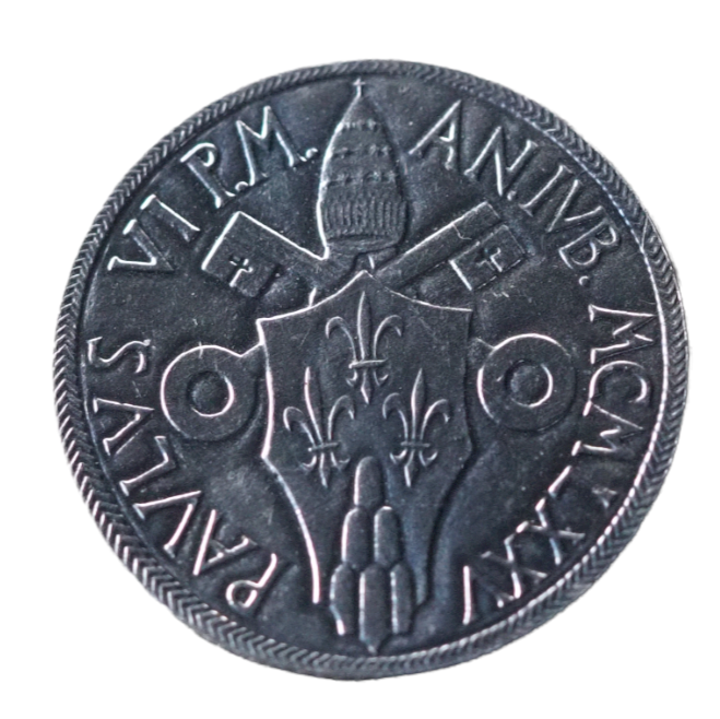 1975 Vatican City Pope Paulus VI 5 Lire Coin KM#118 UNS
