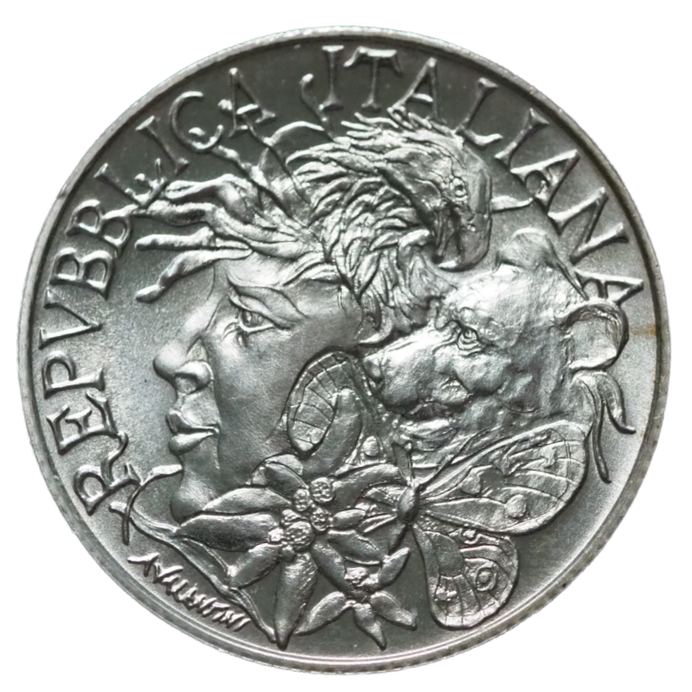 200 Lire 1991 Flora and Fauna Italy Silver Coin