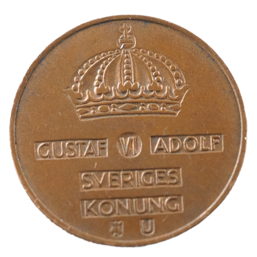 1963 Sweden 5 Ore Crown Coin Collectible