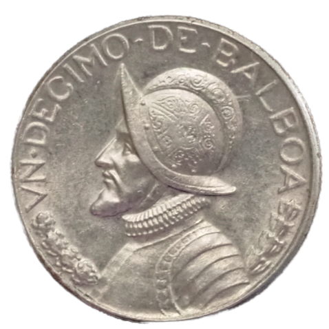 1966 Panama 1/10 Balboa Type 1 Coin
