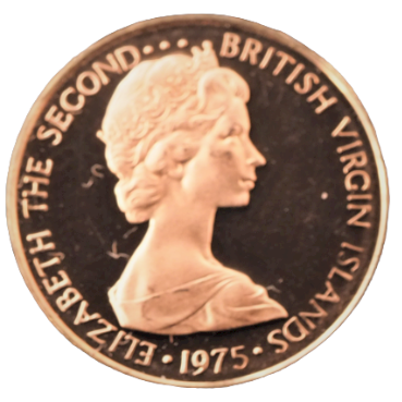 1975 British Virgin Islands 1 Cent Ultra Cameo Coin KM# 1