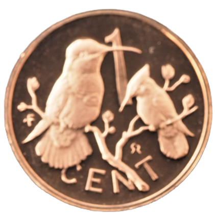 1975 British Virgin Islands 1 Cent Bronze Coin