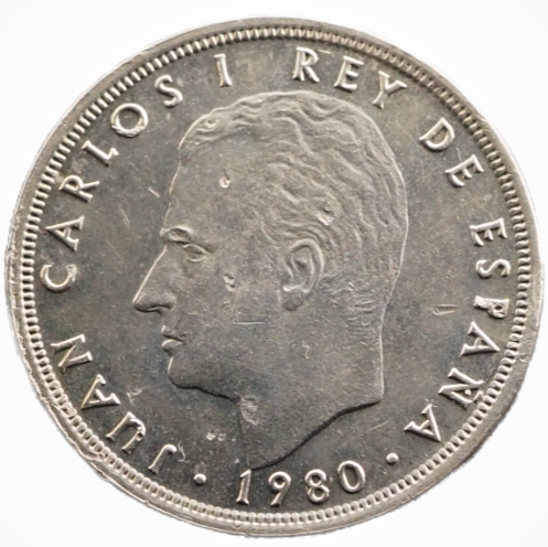 1980(81) Spain 5 Pesetas Coin KM#817 Copper-Nickel