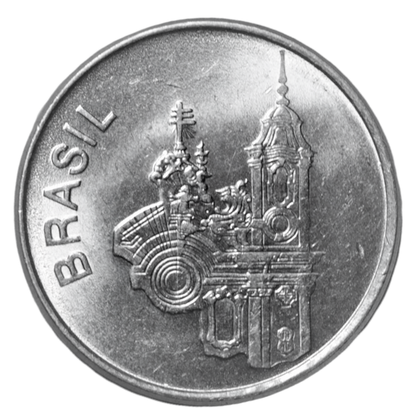 1983 Brazil 20 Cruzeiros Coin, Stainless Steel