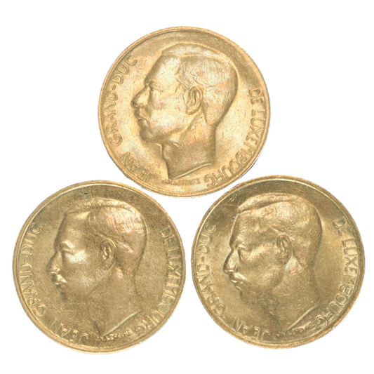 1987-1989 Luxembourg 5 Francs KM# 60 & 65 Coin Set