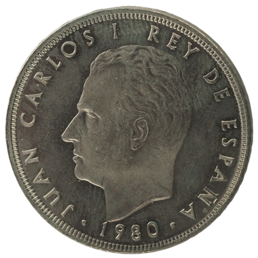 100 Pesetas Spain 1980 UNC Coin, Copper-Nickel, KM# 820