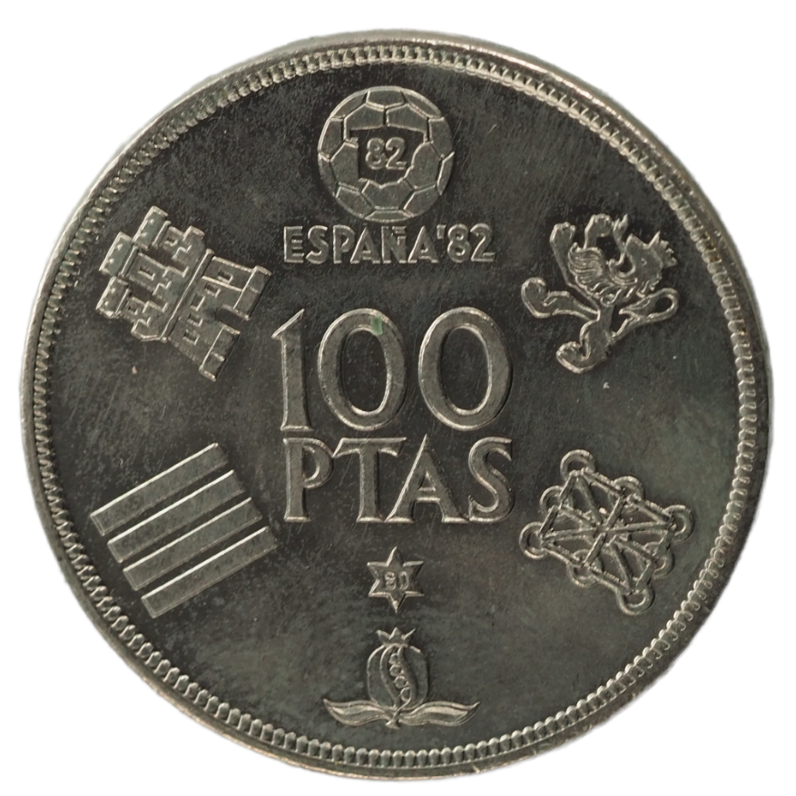 Copper-Nickel 100 Pesetas Spain 1980 Coin, 17g, KM# 820
