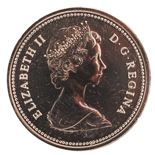 1977 Canadian $1 Voyageur Dollar UNC Coin, Nickel & Bronze