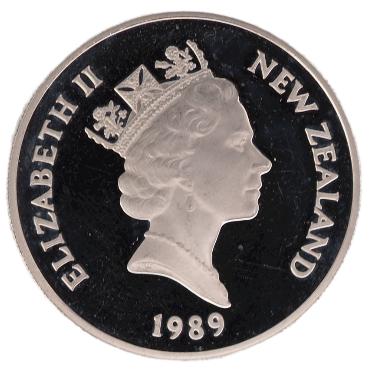 New Zealand 20 Cents 1989 UNC Coin Copper Nickel