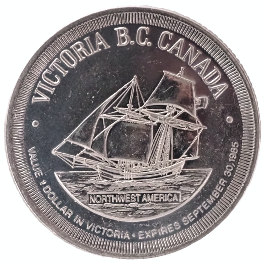 1986 Victoria Canada Dollar Token City of Gardens