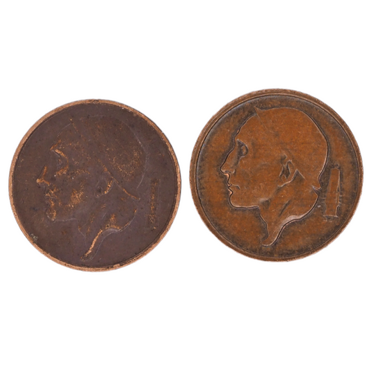 1967 Belgium 50 Centimes Coin KM# 149 in Bronze