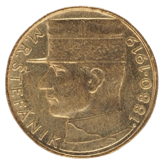 Front view of 10 Korun Czechoslovakia 1991 Coin KM# 153