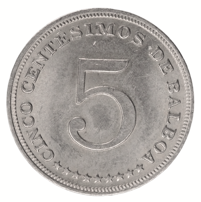 Panama 5 Centimos 1962 of Balboa Coin KM# 23.2 UNC