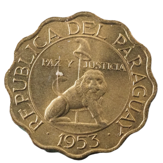 Paraguay 25 Centimos 1953 Coin KM# 27 UNC