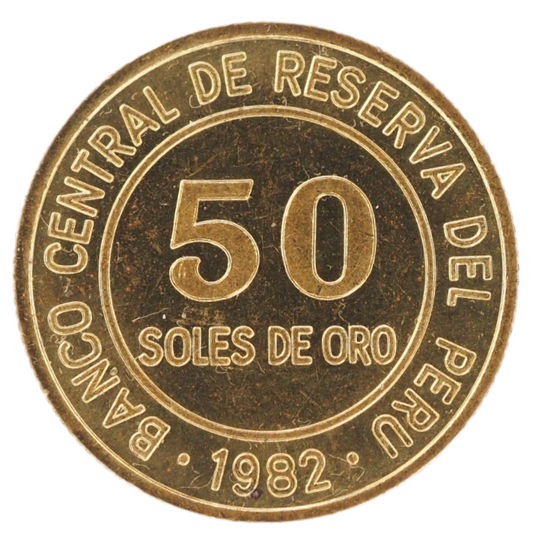 Peru 50 Soles De Oro 1982 UNC Coin KM# 273