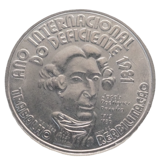 Portugal 100 Escudos 1981 Ano Internacional do Deficiente Coin Front