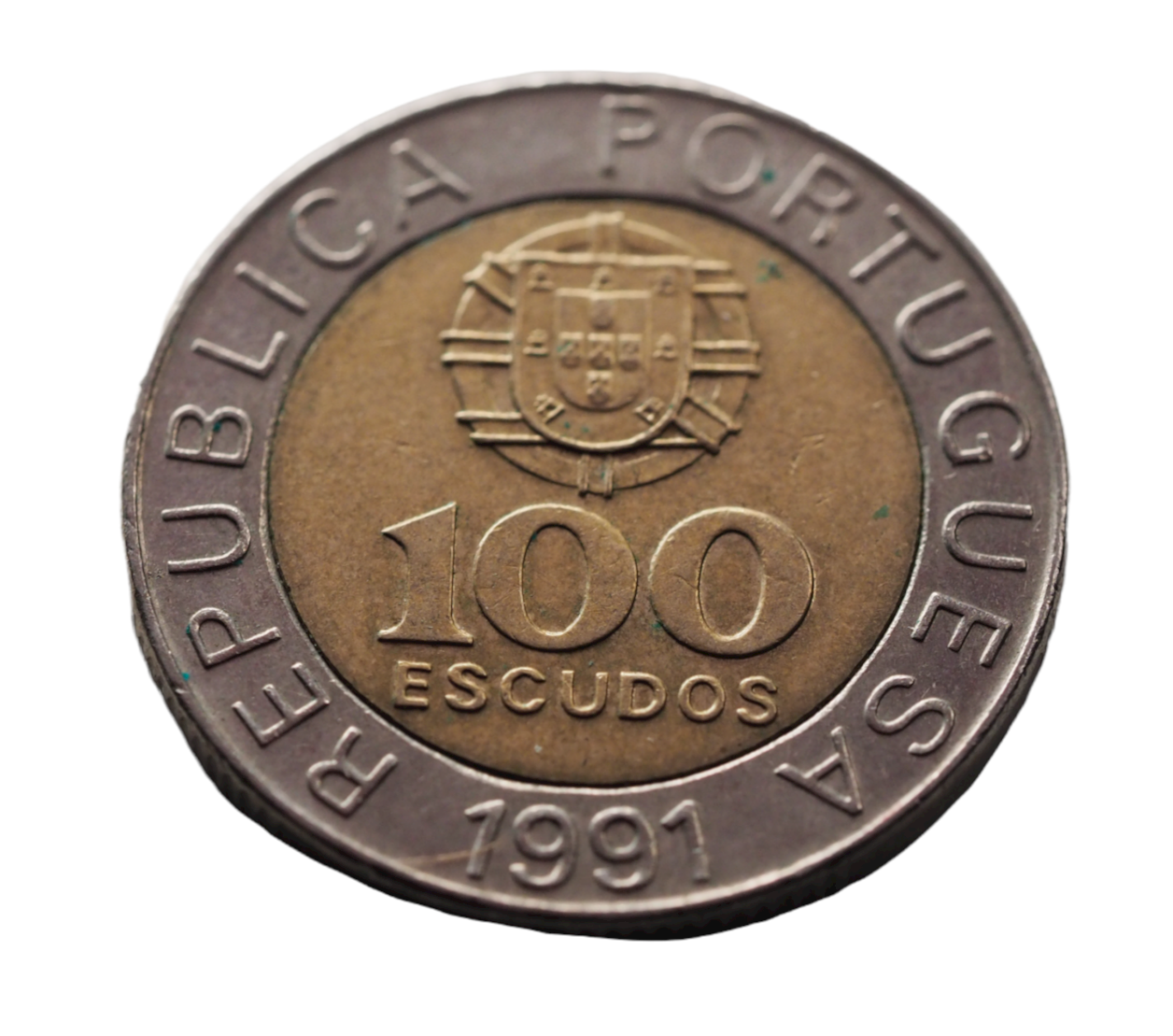 Portugal 100 Escudos 1991 Coin Back