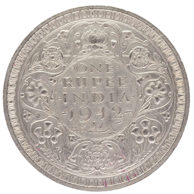 Rare One Rupee British India Silver Coin of Bombay