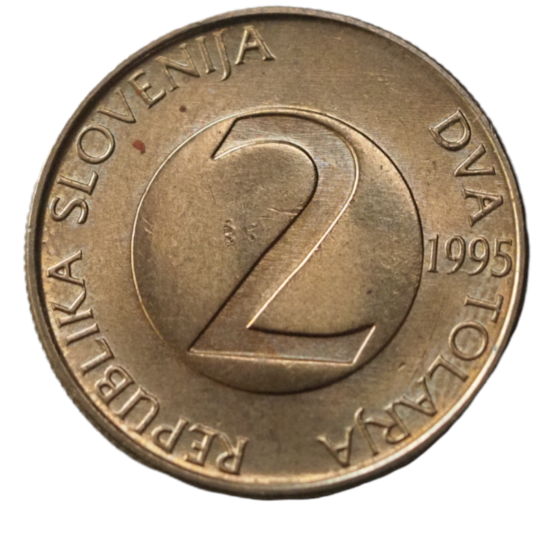 Slovenia 2 Tolarja 1995 UNC Coin