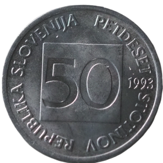Slovenia 50 Stotinov Coin 1993 UNC Obverse