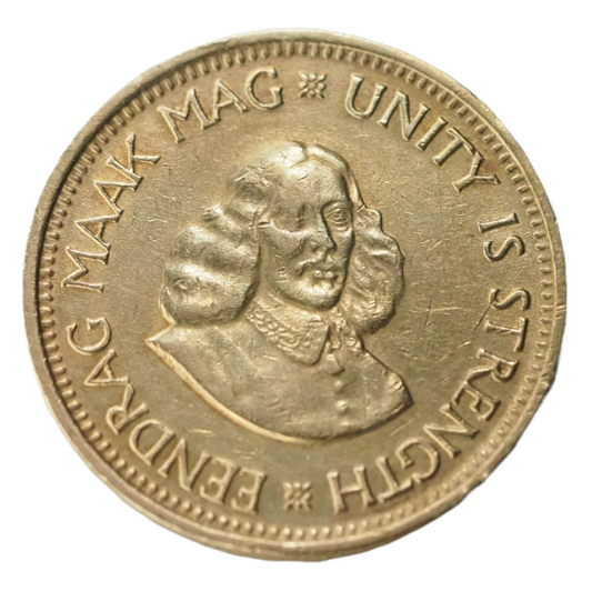 South Africa 1964 1/2 Cent Coin, Brass