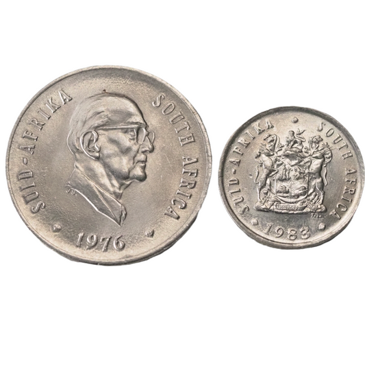 South Africa 1976 20 Cents UNC Coin, KM# 95