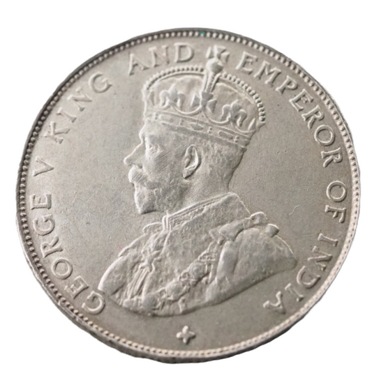 Straits Settlements 1920 Half Dollar George V Silver Coin