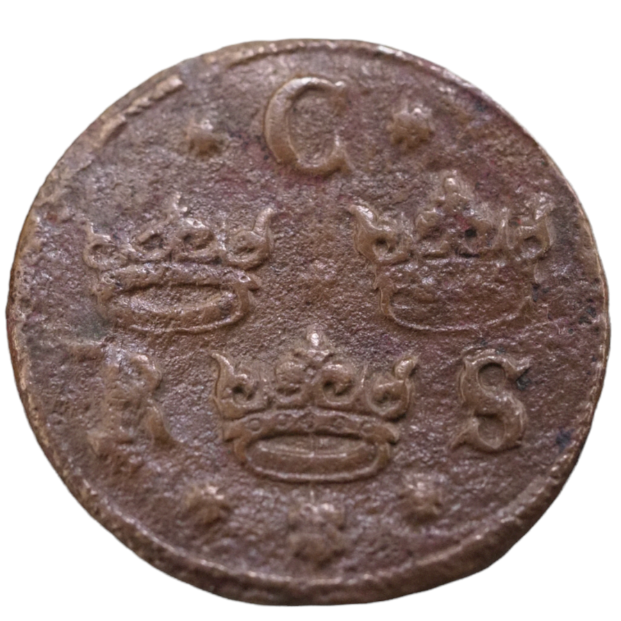 Sweden 1/4 Ore Kristina 1635 Coin
