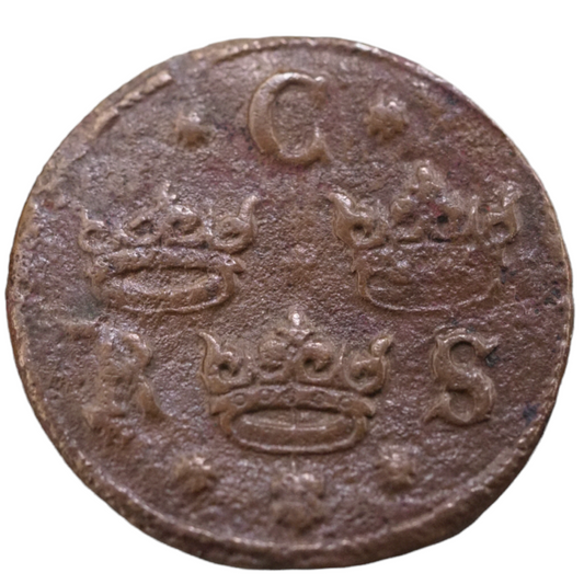 Sweden 1/4 Ore Kristina 1635 Coin