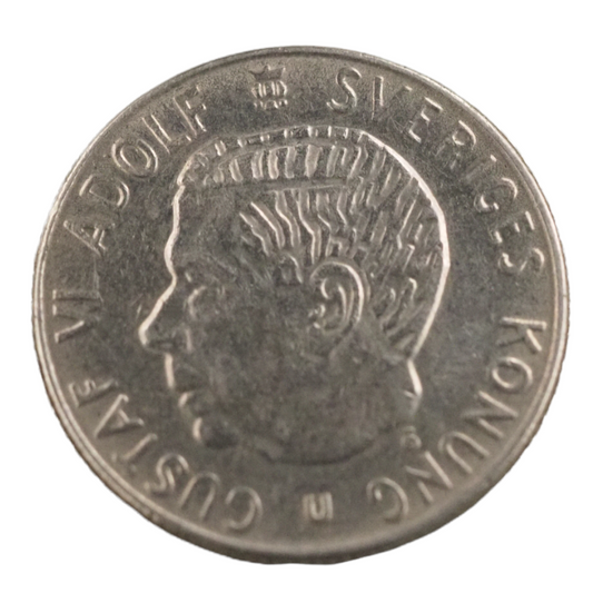 Sweden 1 Krone 1973 Gustaf VI Adolf Xmas Tray Coin