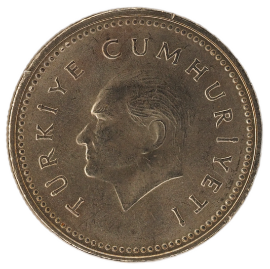 Turkey 1000 Lira 1993 Coin KM# 997