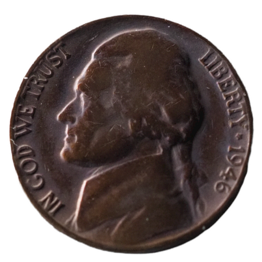 USA 5 Cents 1946 Philadelphia Coin Jefferson Nickel
