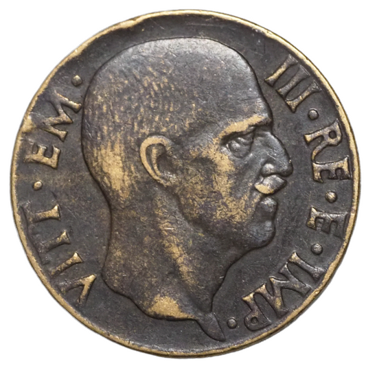 Vittorio Emanuele III 5 Centisimi 1942 Coin KM# 73.a Bronzital