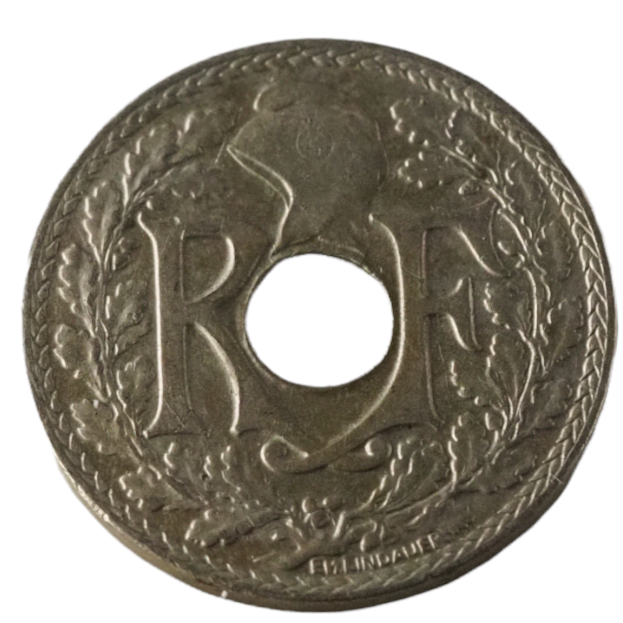 1939 France French Coin by Linder 10 Centimes UNC Grade