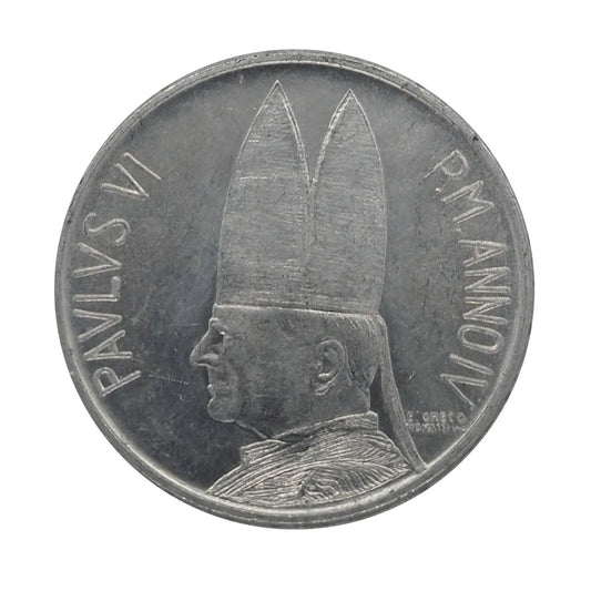 Obverse of 10 Lire 1966 Italy Vatican City Coin KM# 87