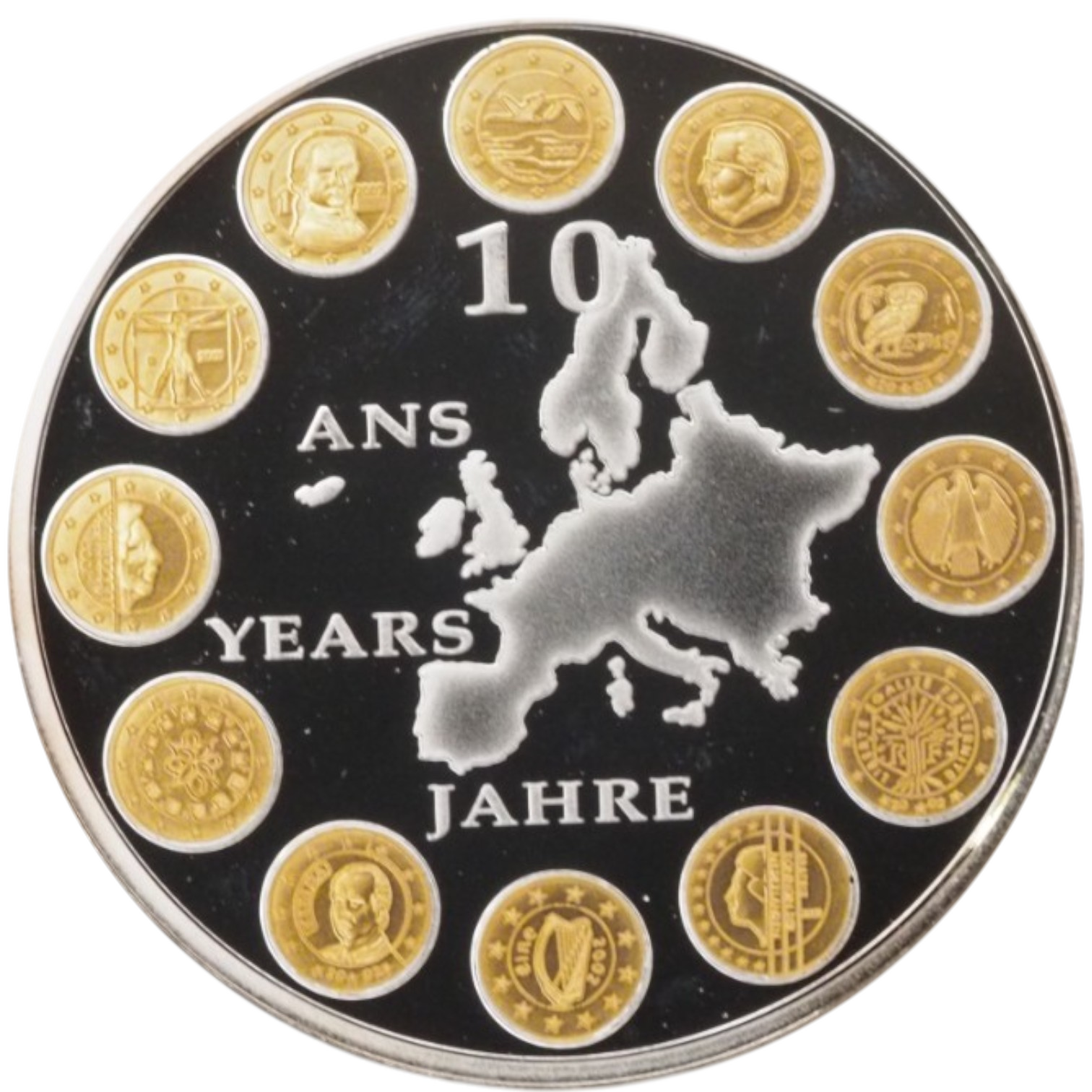 10th Anniversary of the Euro Coin - reverse