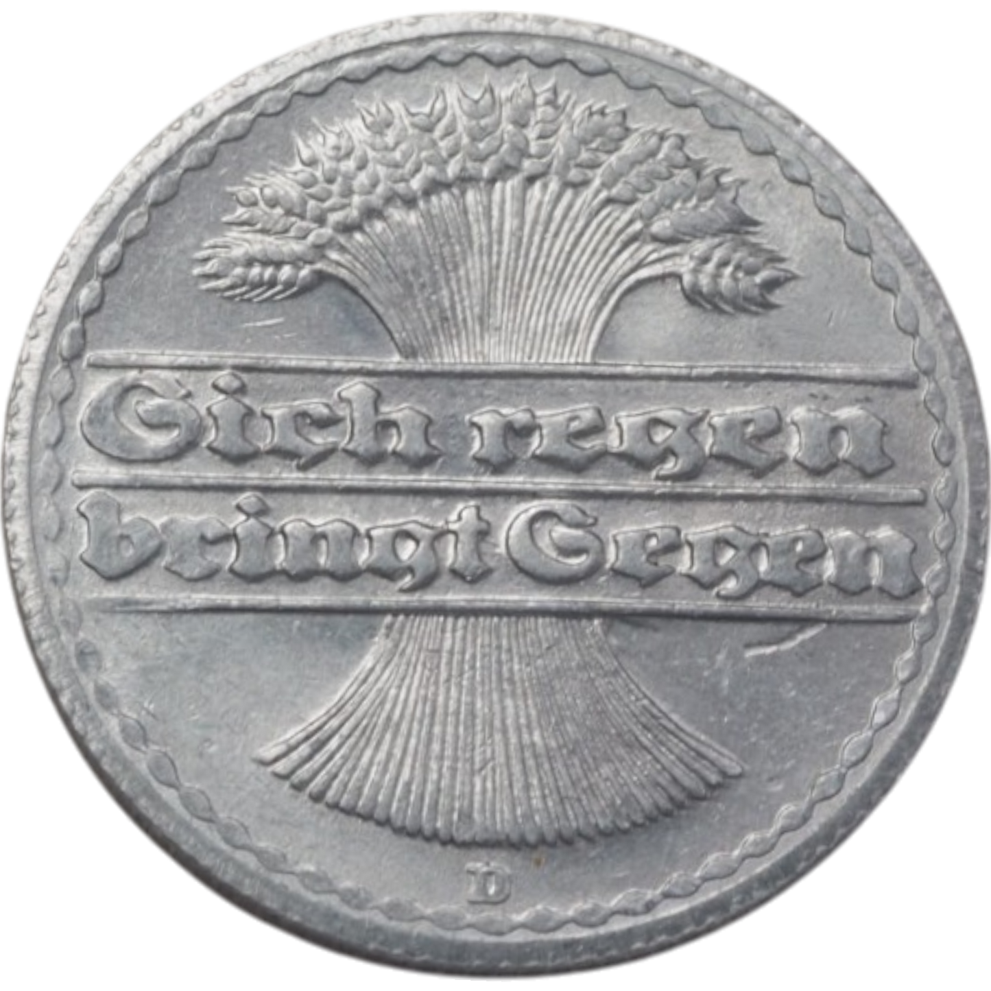1921 50 Pfennig Coin, Weimar Republic, Germany, Collectible