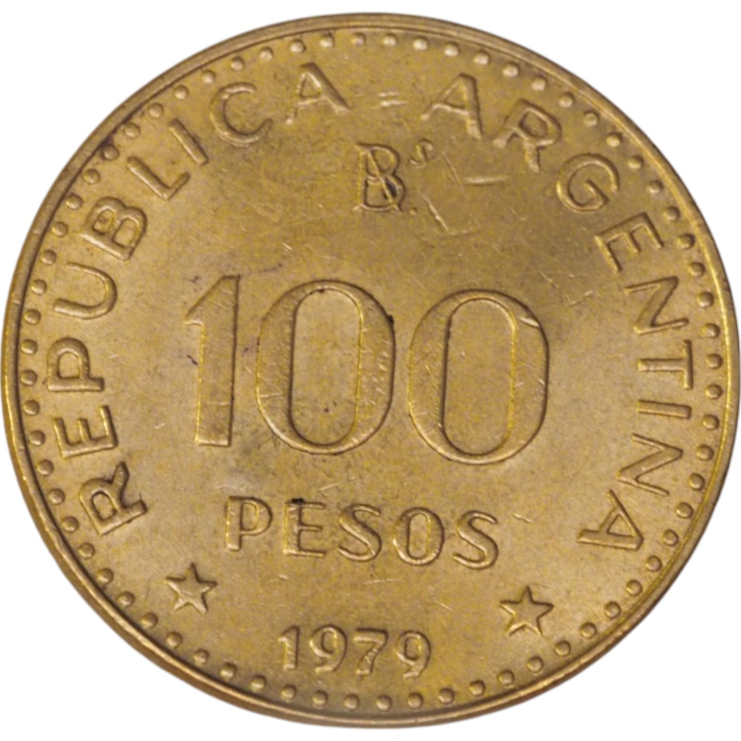1979 Argentina 100 Pesos Coin - General José de San Martín