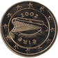 1 Euro Coin - 2002 Ireland Harp Design - Europe