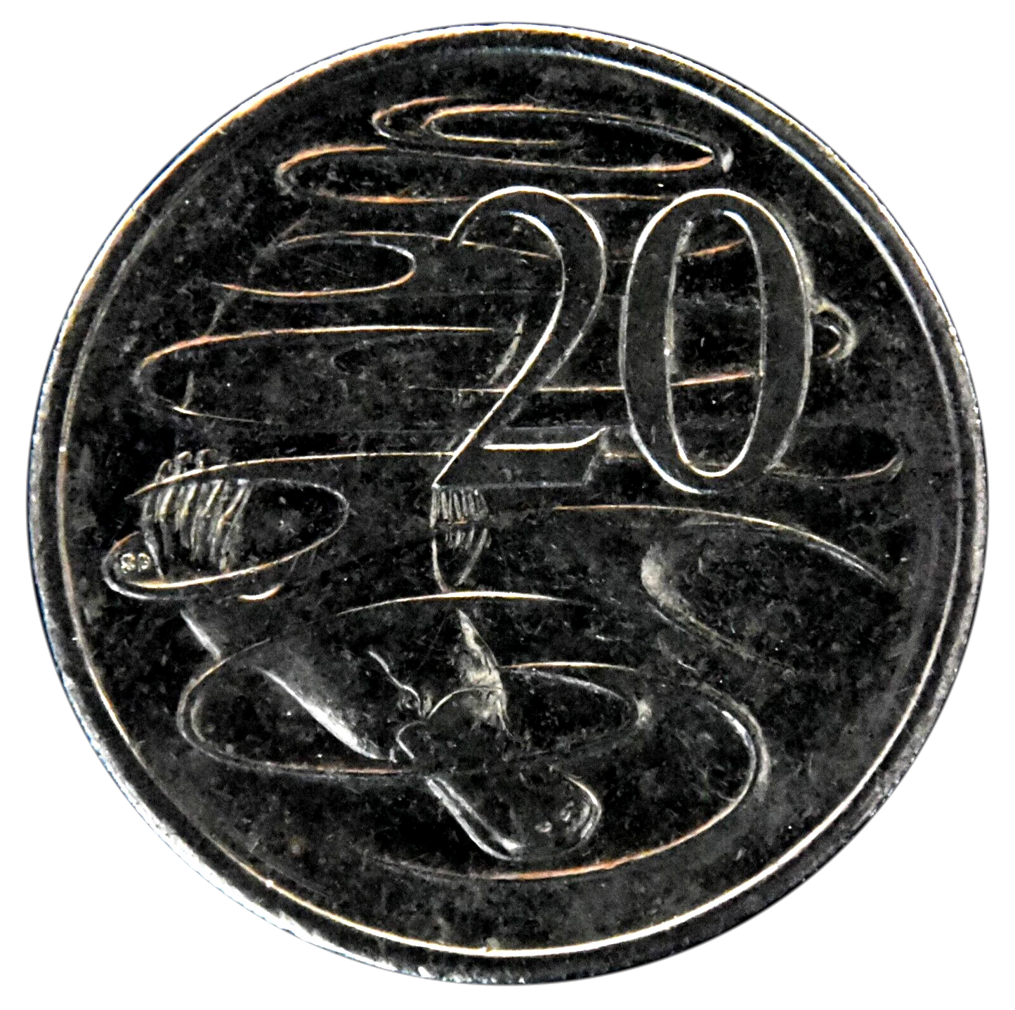2004, 20 Cent Large Head Pointy "A" Australian Twenty Cent Coin KM# 403