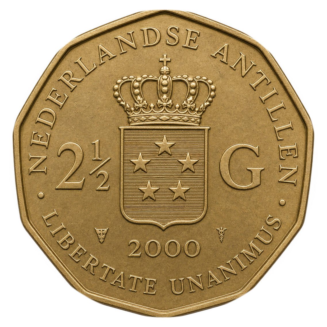 2 1/2 Gulden  Netherlands  Antillen 2000 Coin