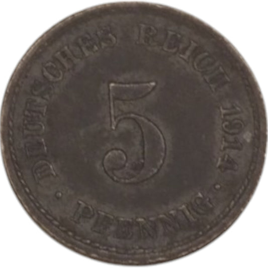 5 Pfennig Deutsches Reich 1914 A Coin