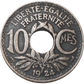 French 10 Centimes 1924 Coin - Liberté, Egalité, Fraternité - Vintage