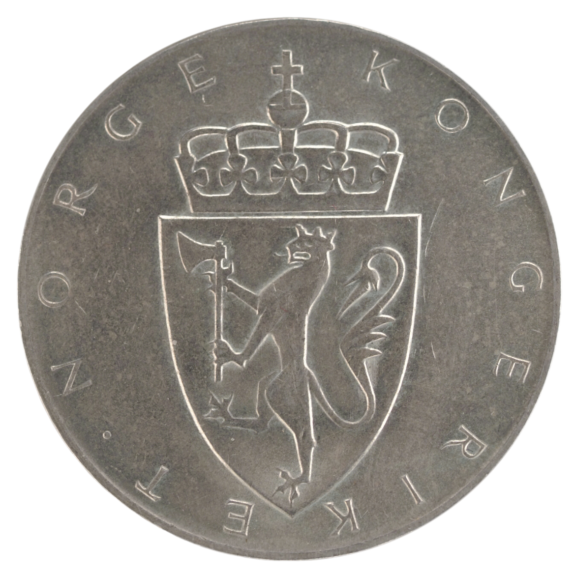 10 Kroner Norway, 1964  Silver Coin,  KM# 413
