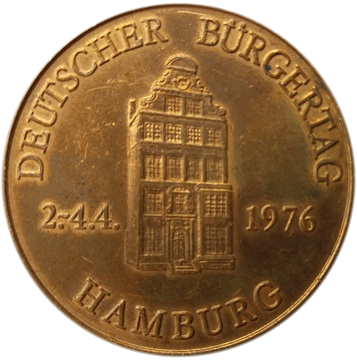 Germany Medal – Hamburg German Burgertag 1976/90j. Central Committee Po 11/57/15