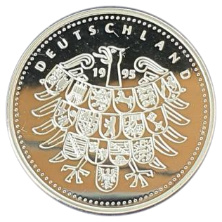 Silver Coin/Medal 1995 Approx. 15g (999)pp* 50years Reconstruction (Box2) – Germany